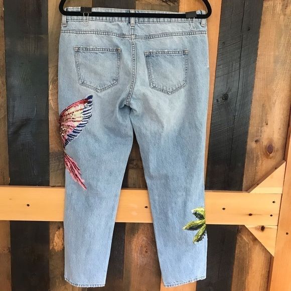 Denim Co Primark distressed jeans with sequins - Picture 6 of 15